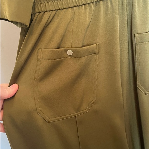 ME+EM Olive Green Button-Up Jumpsuit - Picture 6 of 10